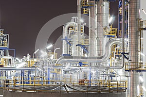 Petroleum plant in night time