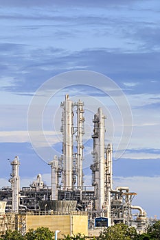 Petroleum plant with sky