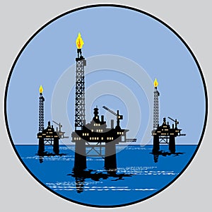 Petroleum platform emblem