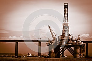 Petroleum platform on the Guanabara bay