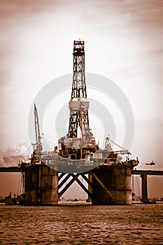 Petroleum platform on the Guanabara bay