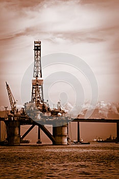 Petroleum platform on the Guanabara bay