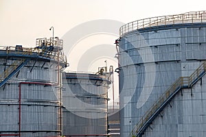 Petroleum reserve tank of oil refinery