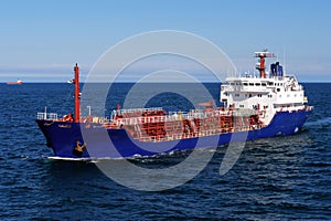 Petrolium Products Tanker at Sea.