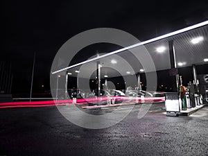 Petrolstation at night