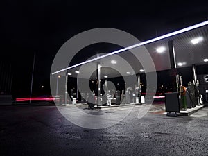 Petrolstation at night