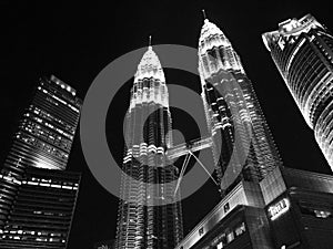 Petrona Towers at night