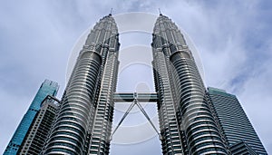 Petronas Towers, in the city centre of Kuala Lumpur, the capital of Malaysia