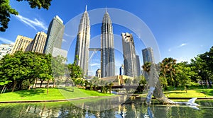 Petronas towers in Kuala Lumpur