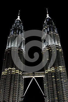 Petronas towers at night