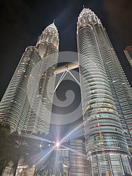 Petronas twin tower skyscrapper in asia photo