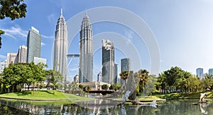 Petronas Twin towers and Suria KLCC.