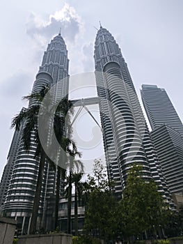 The Petronas Twins Tower - amazing height of 452 meters - Kuala Lumpur - Malaysia.