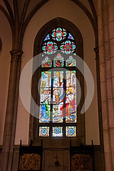 PETROPOLIS, RIO DE JANEIRO, BRAZIL: Interior Catholic Cathedral. Cathedral of Petropolis. Church of St Peter. Neogothic