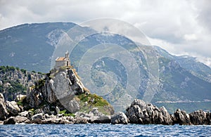 Petrovac and the church on the island photo