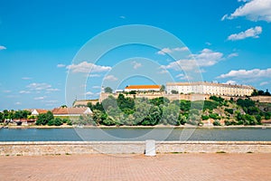 Petrovaradin Fortress on Danube river in Novi Sad, Serbia