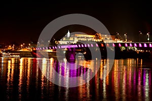 Petrovaradin fortress by night 5 photo