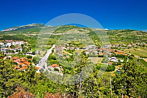 Petrovo Polje and town of Drnis view