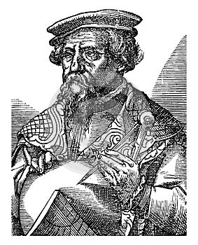 Petrus Apianus, vintage illustration