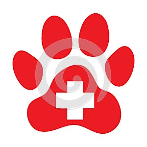 Pets first aid. Veterinarian red cross