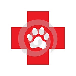 Pets first aid. Veterinarian red cross