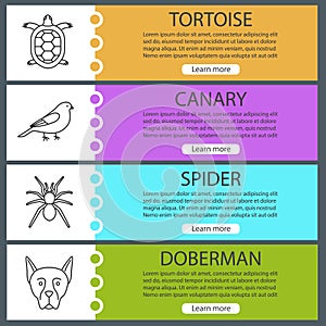 Pets web banner templates set