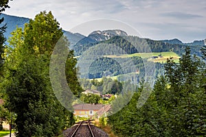 Pettenbach Railway in Austria near the Traunsee lake, Gmunden