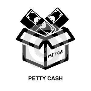 Petty cash icon isolated on white background