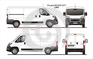 Peugeot Boxer Cargo Delivery Van 2017 L2H1 Blueprint