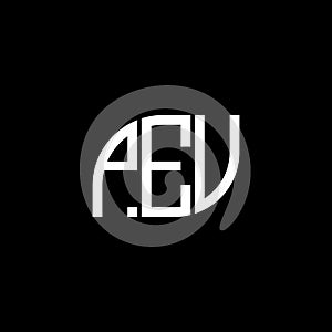 PEV letter logo design on black background.PEV creative initials letter logo concept.PEV vector letter design