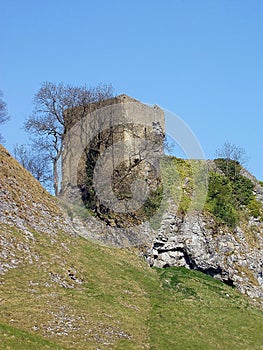 Peveril Castle, Peak District, Derbyshire UK