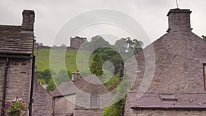 Peveril Castle From Village Cottages, Castleton