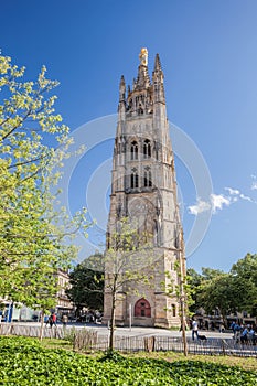 Pey Berland Tower, the bell tower of the St. Andrew Cathedral in Bordeaux, France