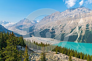 Peyto Lake and Peyto Glacier, Banff, Canada