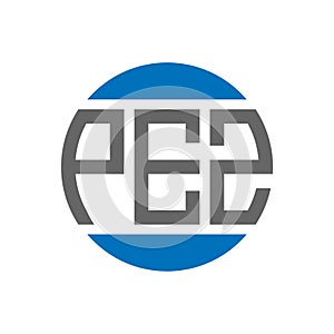 PEZ letter logo design on white background. PEZ creative initials circle logo concept. PEZ letter design photo
