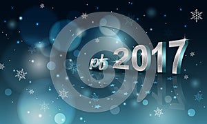 PF 2017 blurred abstract background.