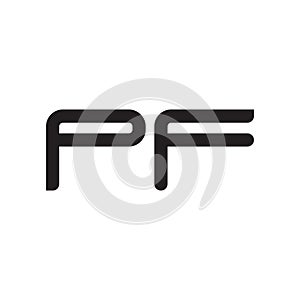 pf initial letter vector logo icon