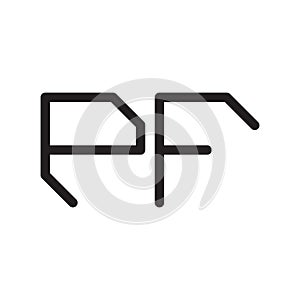 pf initial letter vector logo icon