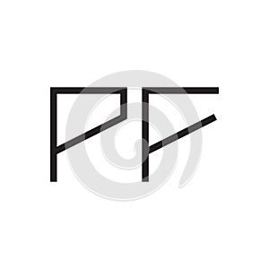 pf initial letter vector logo icon