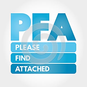 PFA - Please Find Attached acronym, business concept background