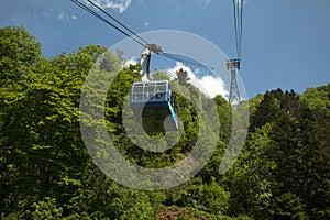 Pfanderbahn cable car gondola in Bregenz, Austria.