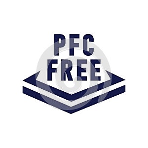 PFC Free Sign. PFC prohibited, perfluorinated compound.