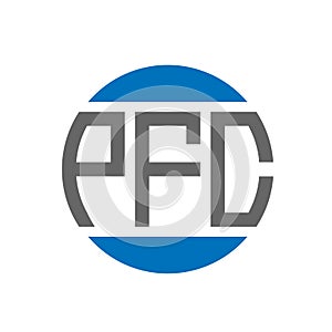 PFC letter logo design on white background. PFC creative initials circle logo concept. PFC letter design