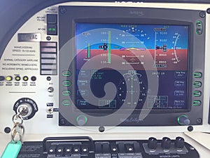 Primary flight display in flight