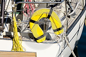 PFD at yacht aft