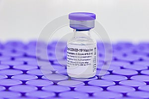Pfizer BiNTech vaccine vial against Covid-19 photo