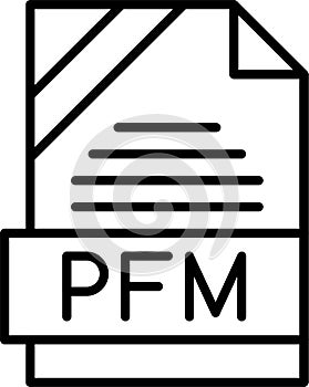 PFM Outline Vector Icon