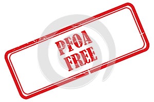 Pfoa free stamp on white