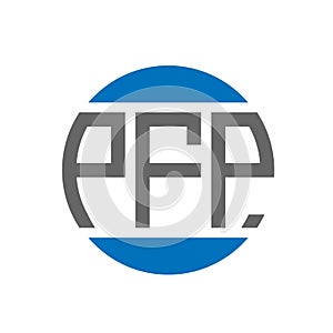 PFP letter logo design on white background. PFP creative initials circle logo concept. PFP letter design