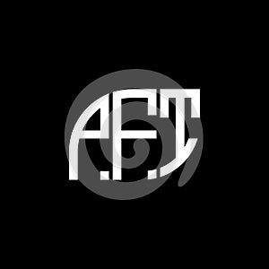 PFT letter logo design on black background.PFT creative initials letter logo concept.PFT vector letter design